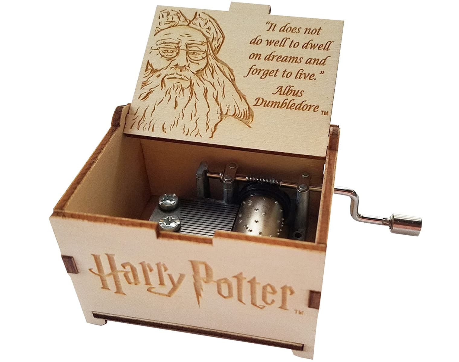 TheLaser'sEdge Harry Potter Mini Music Box with Hedwig's Theme - Albus Dumbledore Dreams Quote