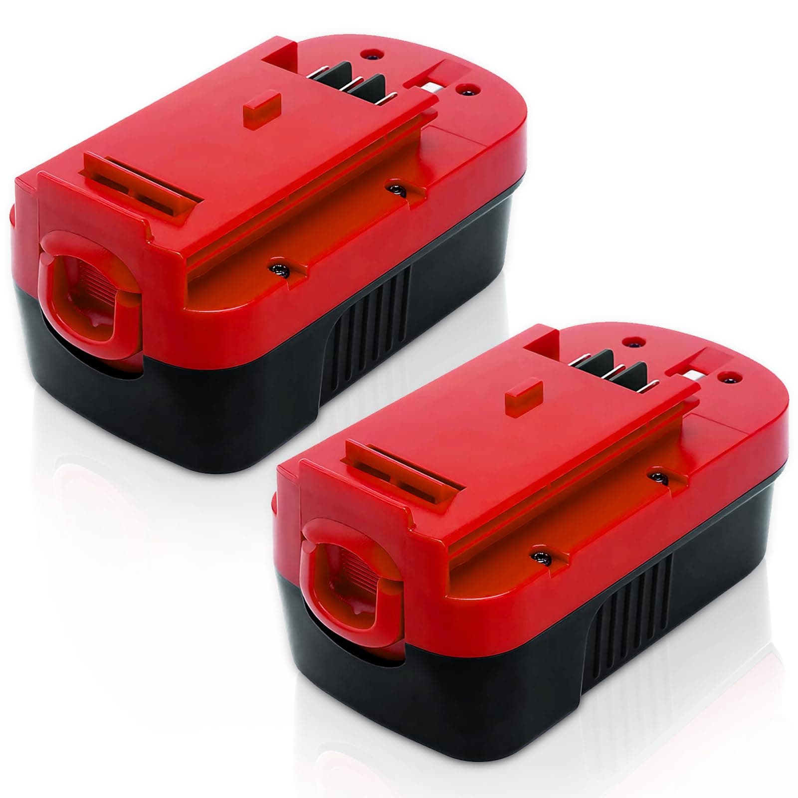 2-Pack [Upgraded to 3600mAh] HPB18 Replacement for Black and Decker 18V Battery Compatible with B-lack and Decker 18 Volt Battery Ni-Mh 244760-00 A1718 FS18FL FSB18 Firestorm Cordless Tools (Red)
