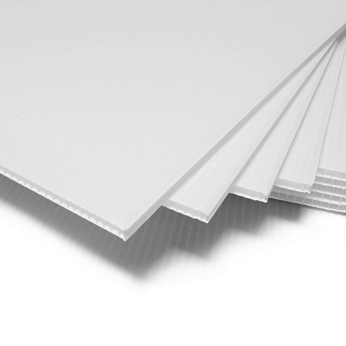 Corrugated Plastic Sheets Coroplast Sign Blank Board, 24 x36 Inches 3/16 Inches Thick for A-Frame Replacement Poster Sheets, 2 Pack White Blanks Sign
