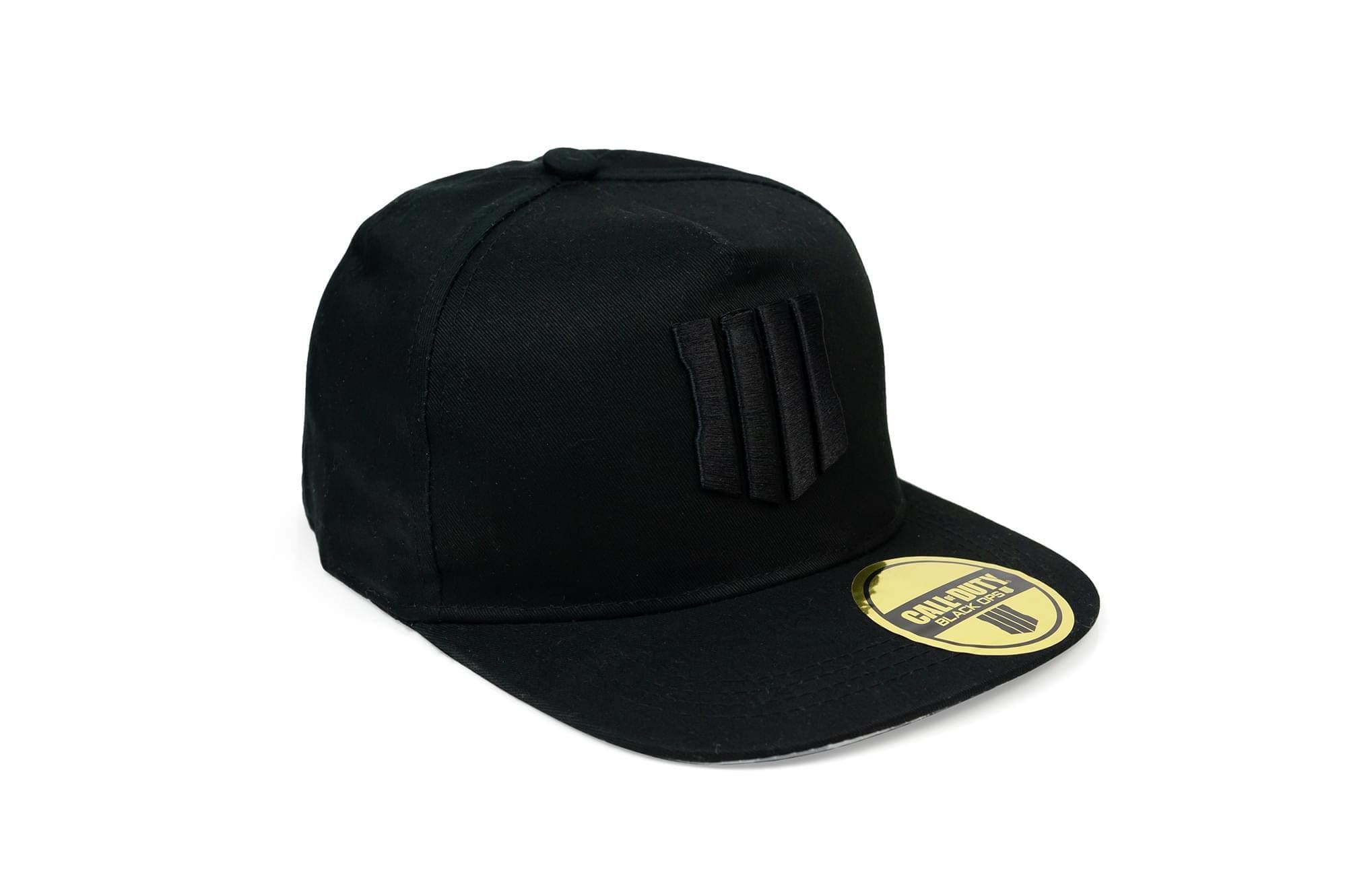 Call of Duty Snapback Cap with Black Ops 4 Embossed Shield Logo Design