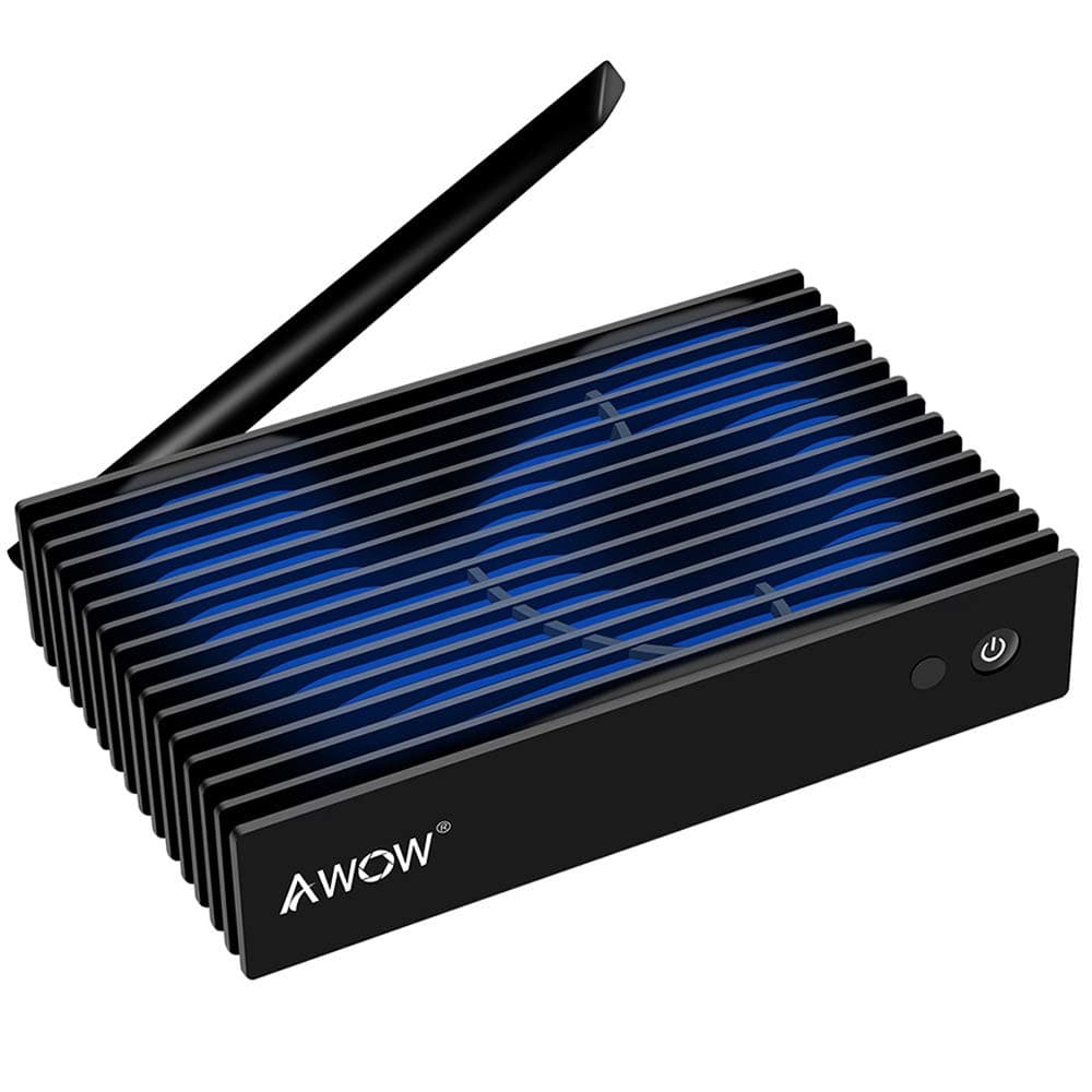 AWOW NV41 Fanless Mini PC, Intel Gemini Lake J4105 4K@60HZ Windows 10 Pro Desktop Computer, 4GB DDR4 64GB /Support 2.5" SATA HDD/M.2 SSD/Dual Band Wi-Fi/Gigabit Ethernet Mini Computer