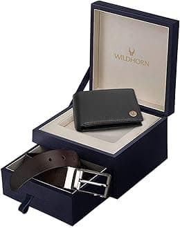 RFID Protected Genuine Leather Wallet & Gift Combo for Men