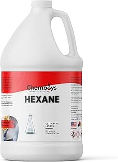 Chemboys Hexane –- High Purity Solvent for Botanical Oil Extraction - Industrial Non Polar Solvent for Cements, Ink - Made in USA - 4 fl oz