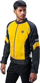 Royal Enfield Streetwind Riding Jacket Eco Yellow (L) 42 CM RE Ergo pro-tech CE level 2 armour protection at shoulder & elbows, EVA for back protection and comfort