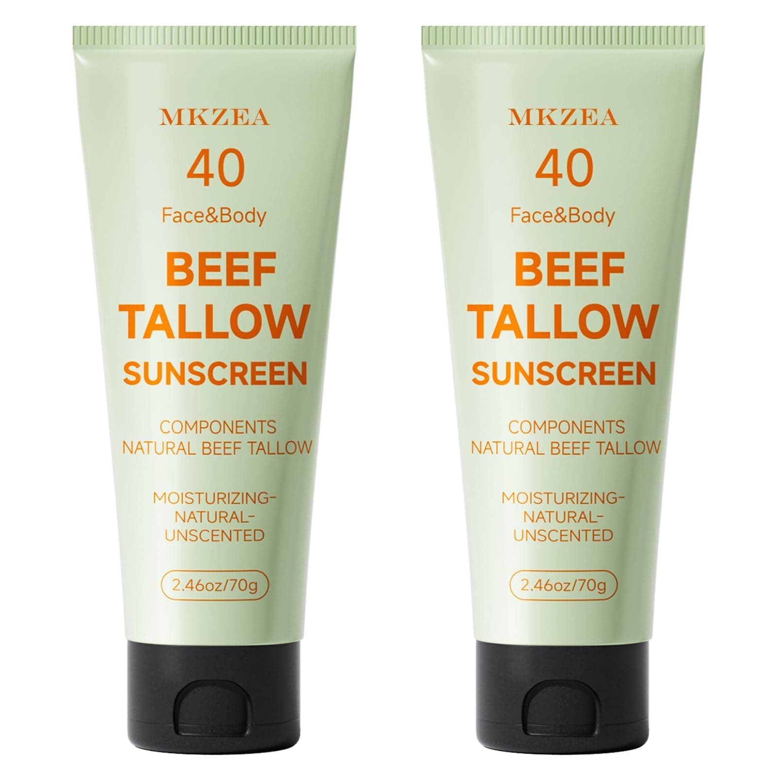 Tallow Sunscreen, Sunscreen for Face, Beef Tallow for Skin, Reef Safe Travel Sunblock Grass-Fed Natural for All Skin Type Deep Hydration Moisturizing Non Greasy Anti White Cast