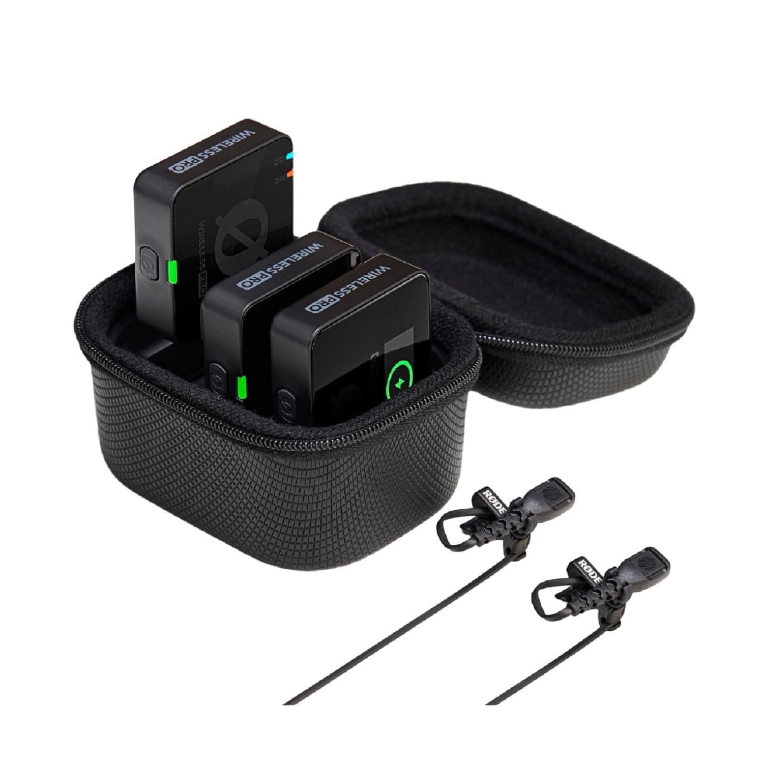 RØDE Wireless PRO Compact Wireless Microphone System with Timecode, 32-bit Float On-board Recording, 2 Lavalier Microphones and Smart Charge Case for Filmmaking and Content Creation