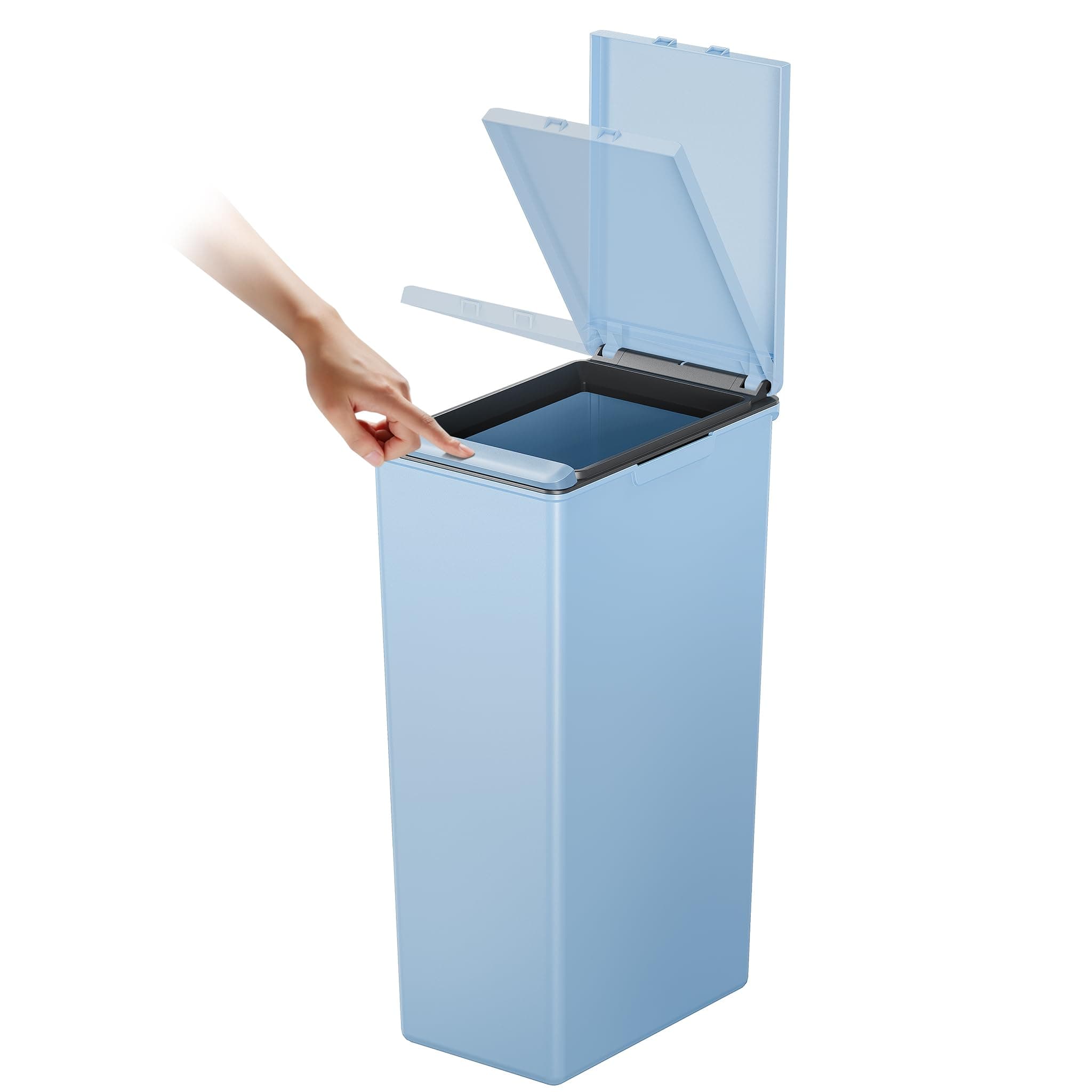 Morandi Touch Recycling Bin Titanium Blue 30 Litre