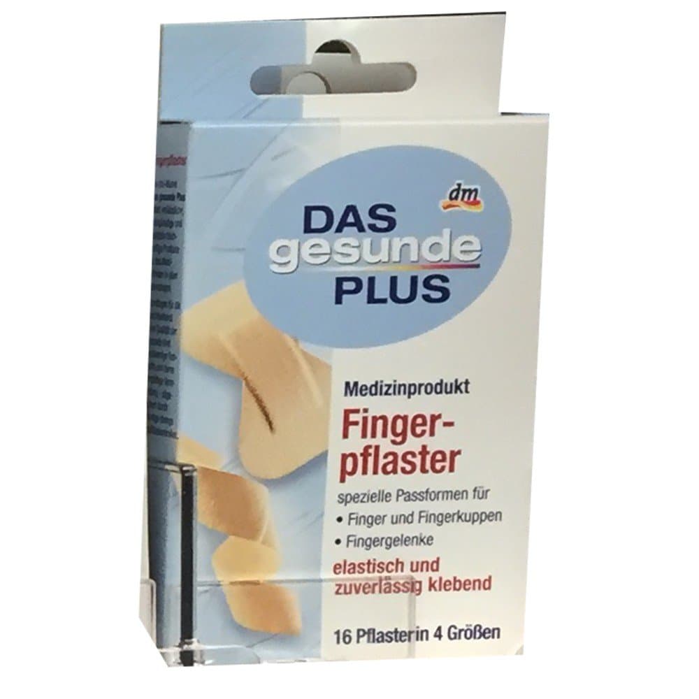 DAS HEALTHY PLUS Finger Plasters in 4 Sizes (Pack of 16)