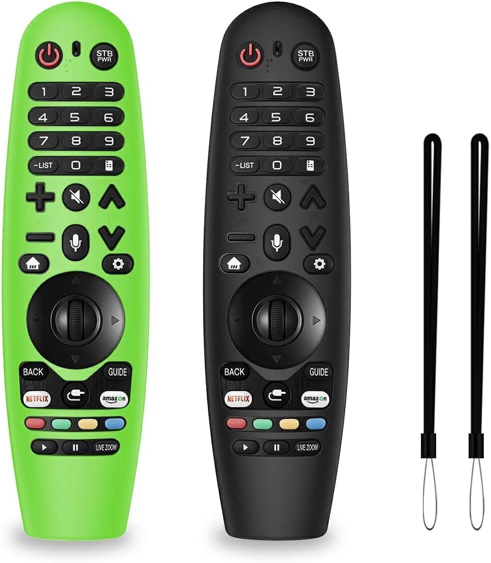 Alquar Silicone Lightweight Protective Magic Remote Cover with Lanyard for LG Smart TV Remote - Pack of 2