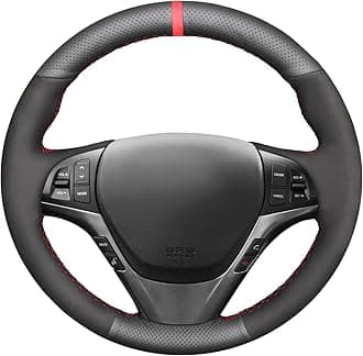 MEWANT Sewn Steering Wheel Cover for Hyundai Genesis Coupe 2010-2016 / Steering Wheels Accessories for Hyundai Genesis Coupe