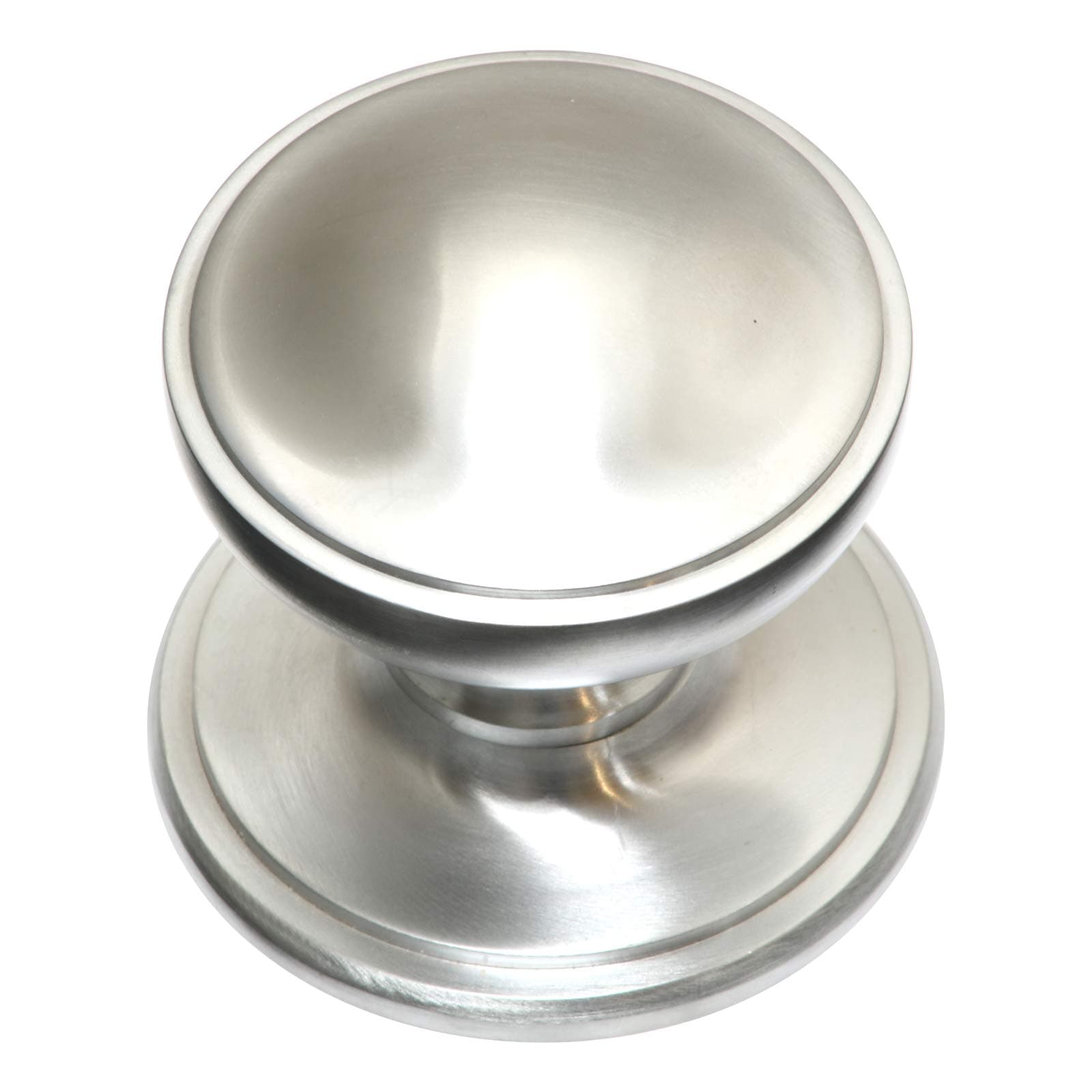 House of Brass Solid Heavy Cast Satin Chrome Victorian Centre Door Knob (Fixed Knob)