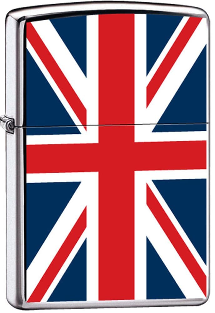 Zippo"United Kingdom Flag" High Polish Chrome Lighter, 7961