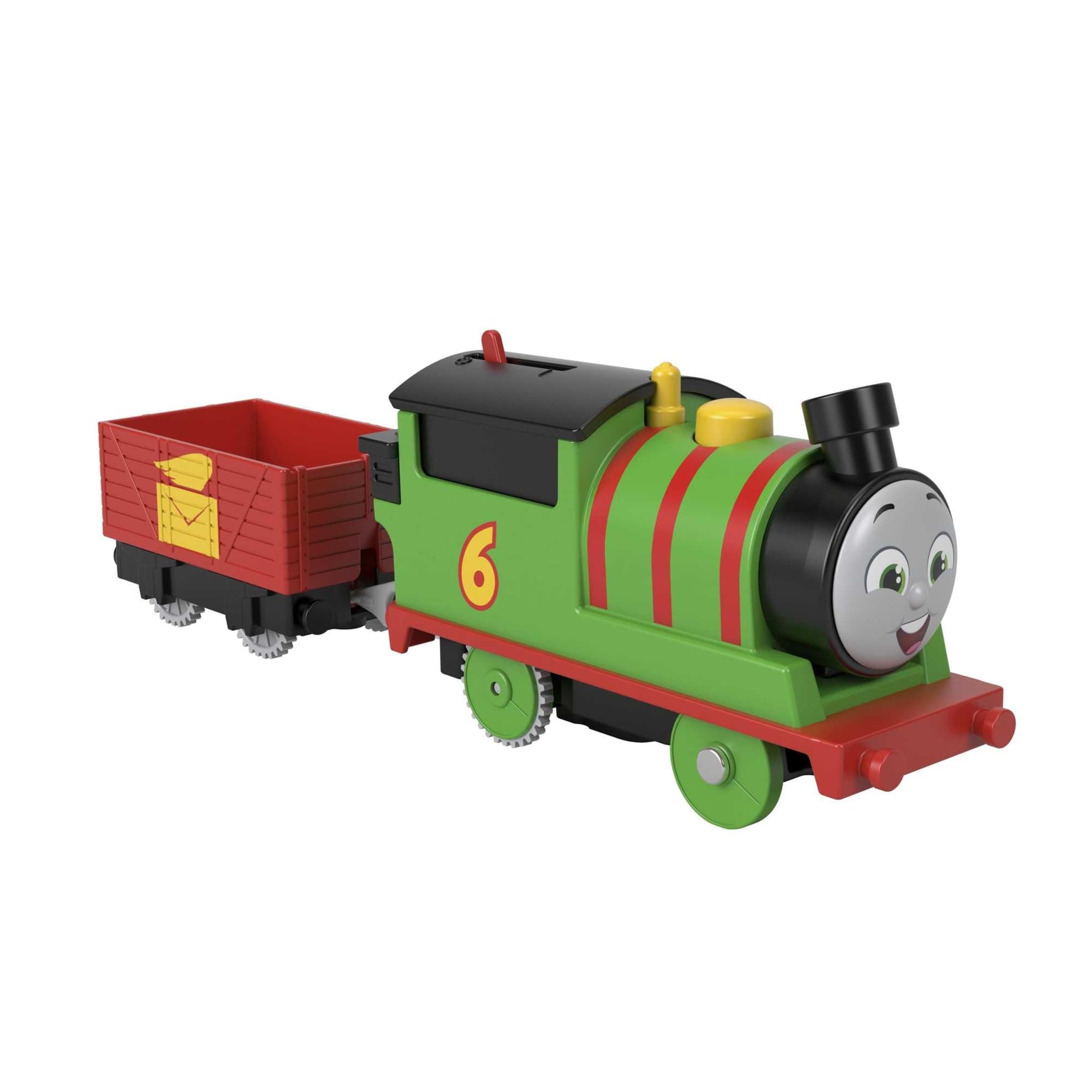 Motorized Toy Train Percy Battery-Powered Engine with Tender for Pretend Play Preschool Kids Ages 3+ Years, HDY60