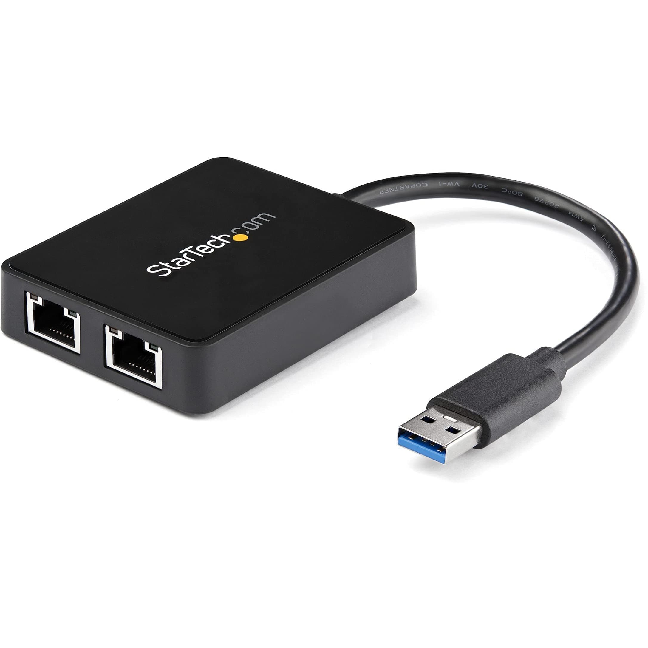 com USB 3.0 to Dual Port Gigabit Ethernet Adapter NIC with USB Port (USB32000SPT)