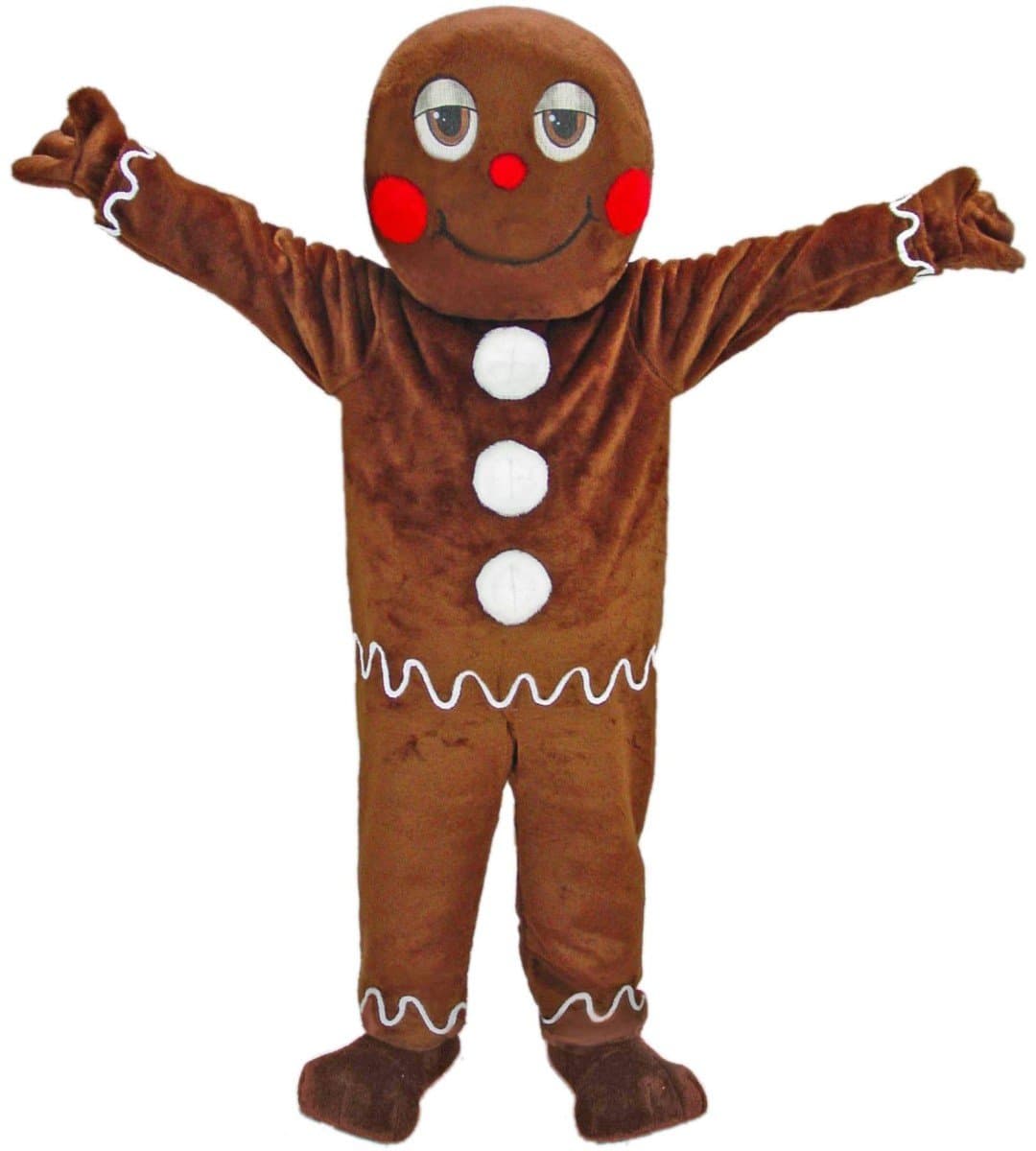 Mask U.S. Gingerbread Man Mascot Costume
