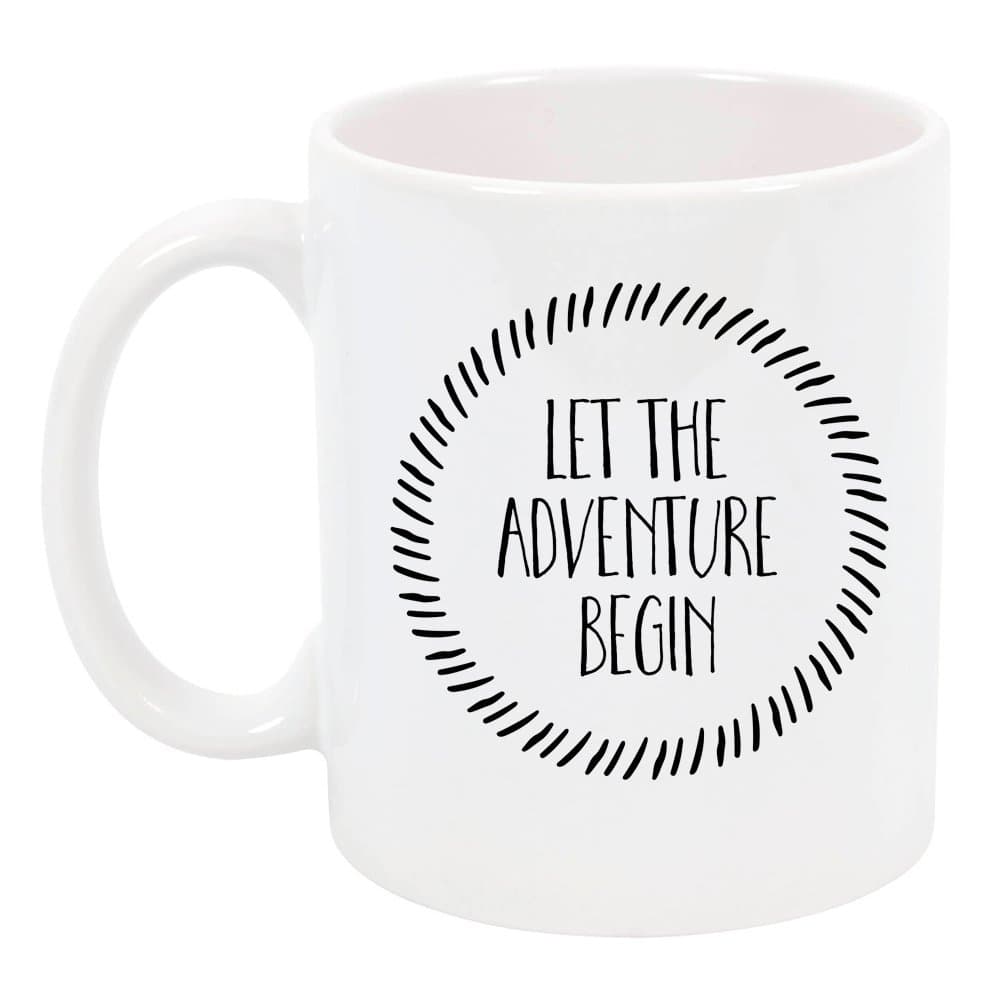 High Tide Mugs Let the Adventure Begin Ceramic Coffee Mug, New Start/Adventure/Inspirational/Graduation Gift for Her/Grad, 11 oz.