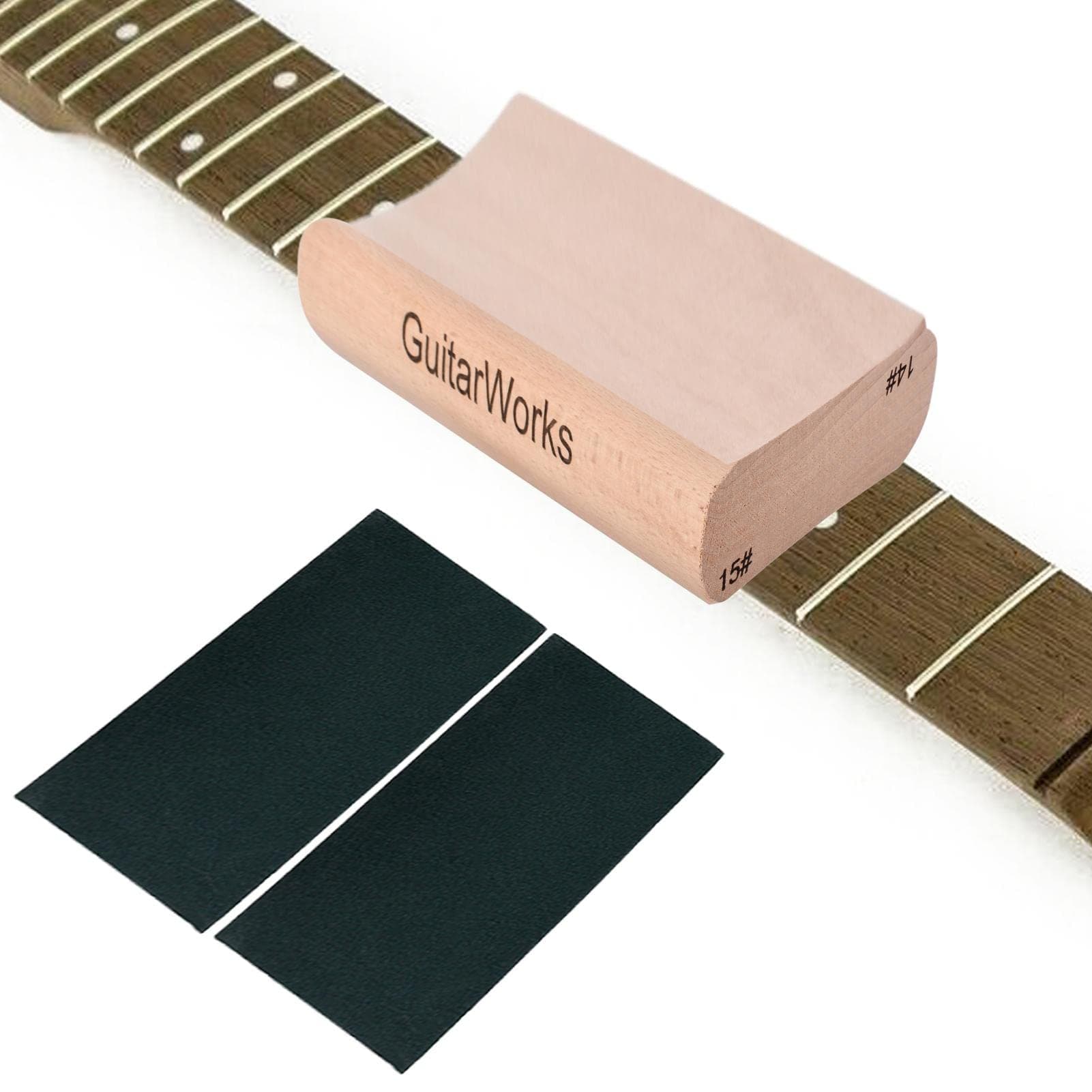 Chengstore Fingerboard Radius Sanding Block,Wood Radius Sanding Blocks For Guitar Bass | Guitar Fret Leveling Sanding Beam, Guitar Luthier Tool Including Fret Leveling Beam, Sanding Leveler Beam