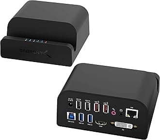 Sabrent USB 3.0 Universal Docking Station with Stand for Tablets and Laptops Supports Windows & Mac (DS-RICA)