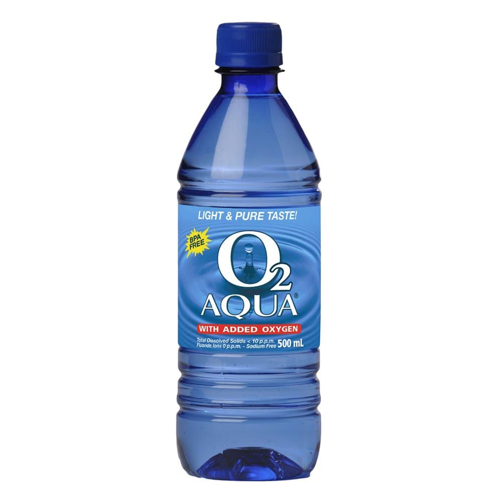 O2 Aqua Oxygenated Purified Water, 16.9 Fl oz (Pack of 12)