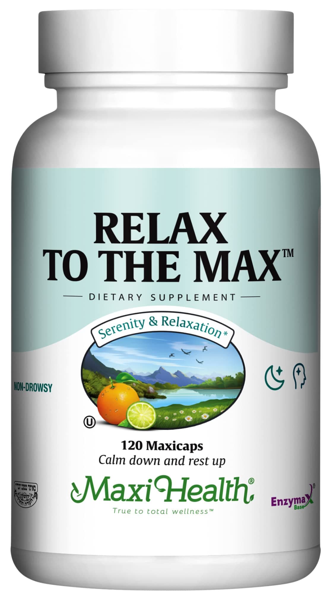 Relax to The Max Stress Relief Formula (120 Count) Stress Relief Capsules with Vitamin C, Calcium, L-Theanine, L-Taurine & Amino Acids - All Natural Calming & Relaxation Supplements
