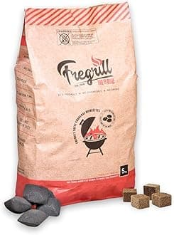 - FREGRILL Charcoal Briquettes for Barbecue (5 kg) with FIRE Starter Cubes for Ignition