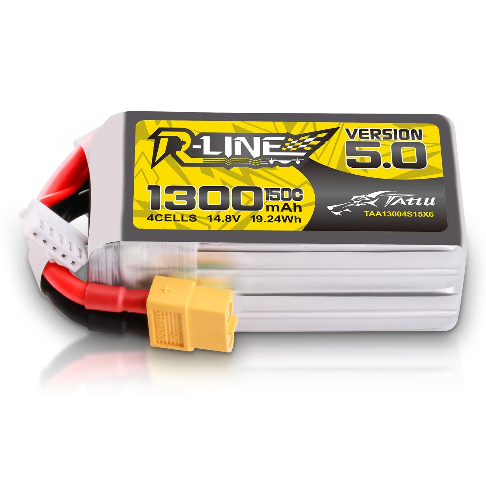 R-Line Version 5.0 4S Lipo Battery 14.8V 150C 1300mAh Lipo Battery Pack with XT60 Plug