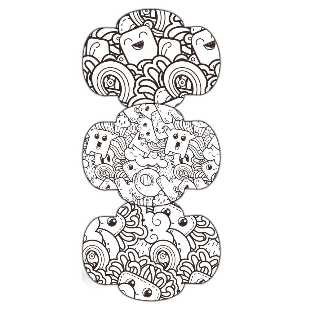 GrifGripsCGM Covers Doodlebug Combo: Adhesive Patches for CGM Devices - Extreme Formula - Wrap Shape - 15 Pack (Pre-Cut: Libre 3 &Pro (Abbott))