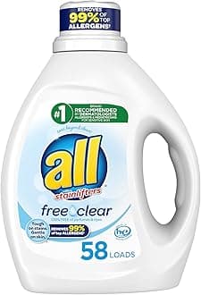 All Liquid Laundry Detergent, Free Clear for Sensitive Skin, 88 Fluid Ounces, 58 Loads