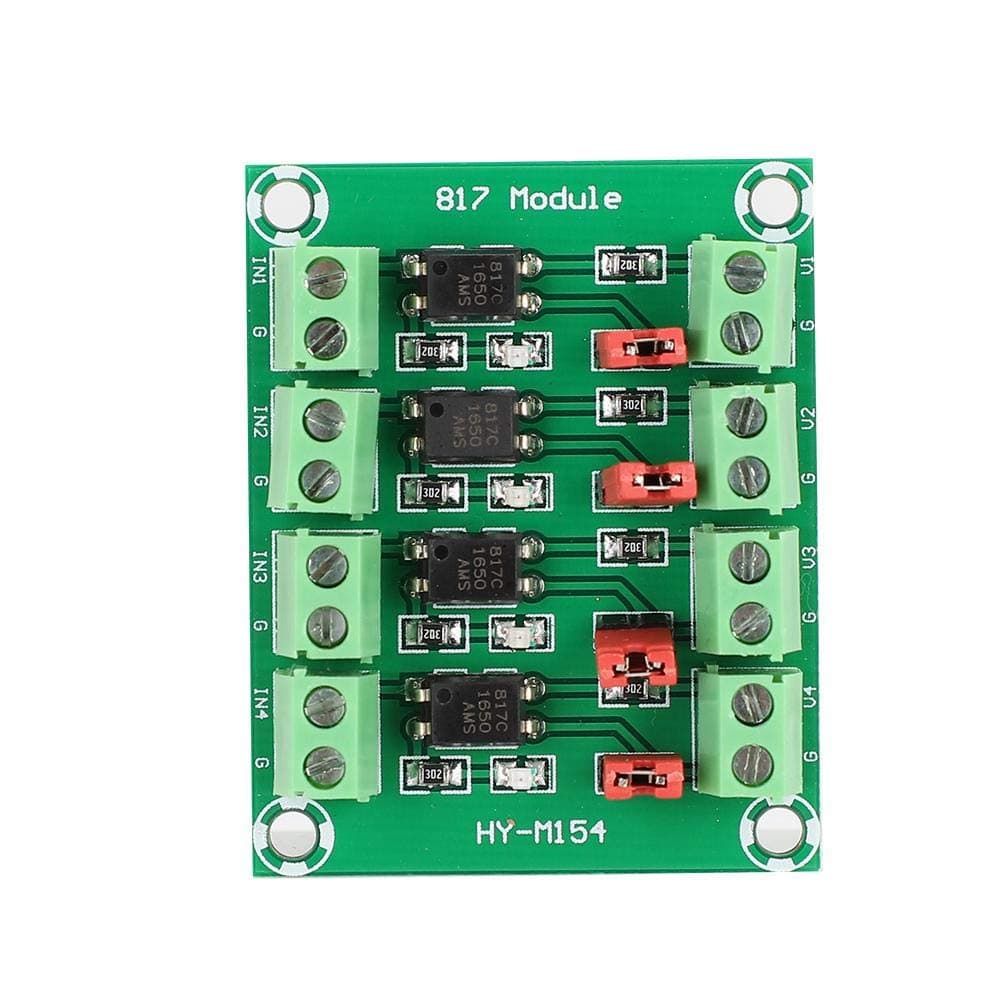 3.3V/5V to 3.6V/24V 4 Channel Voltage Converter Optocoupler Isolated Board Adapter Module Strong Anti-Interference for Isolation Control and Voltage Conversion