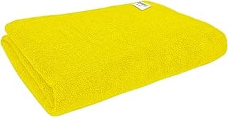 SOFTSPUN Microfiber Hair & Face Care Bath Towel 1pc 70x140cm 340 GSM Yellow Ultra Absorbent Super Soft & Comfortable Quick Drying for Men & Women Daily Use Pack of 1 Extra Large Size Unisex.