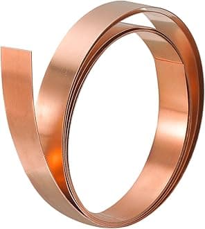 uxcell Copper Sheet Roll, Metal Foil Plate 1000mm x 10mm x 0.5mm