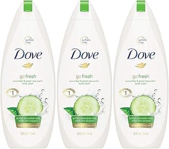 Dove3 Nourishing and Restore Body Wash 16.9oz, Go freash-Cucumber & green tea)