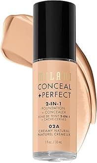 Conceal + Perfect 2-in-1 Foundation + Concealer - Creamy Natural (1 Fl. Oz.) Cruelty-Free Liquid Foundation - Cover Under-Eye Circles, Blemishes & Skin Discoloration for a Flawless Complexion