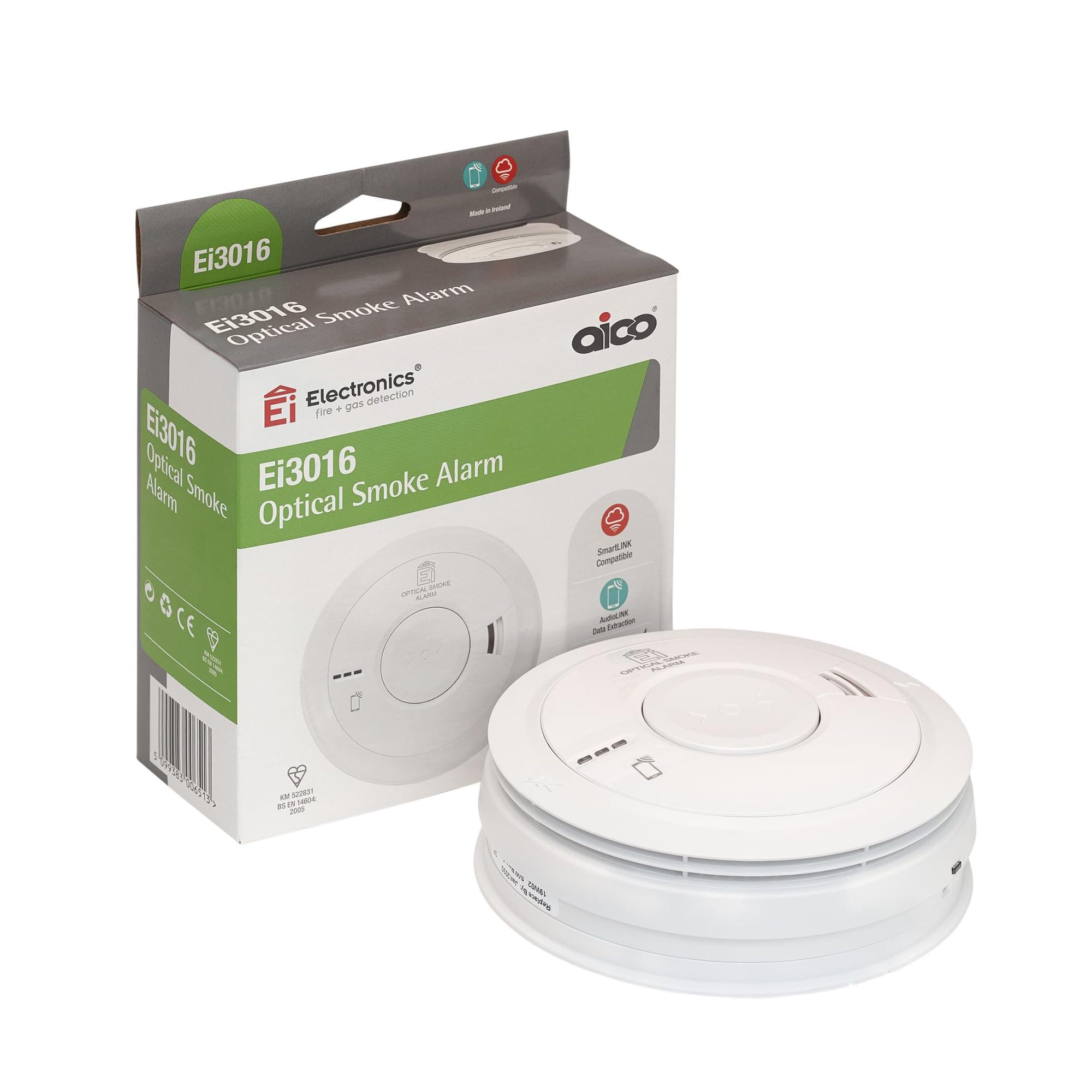 SD Fire Alarms Ei3016, 230 V, White