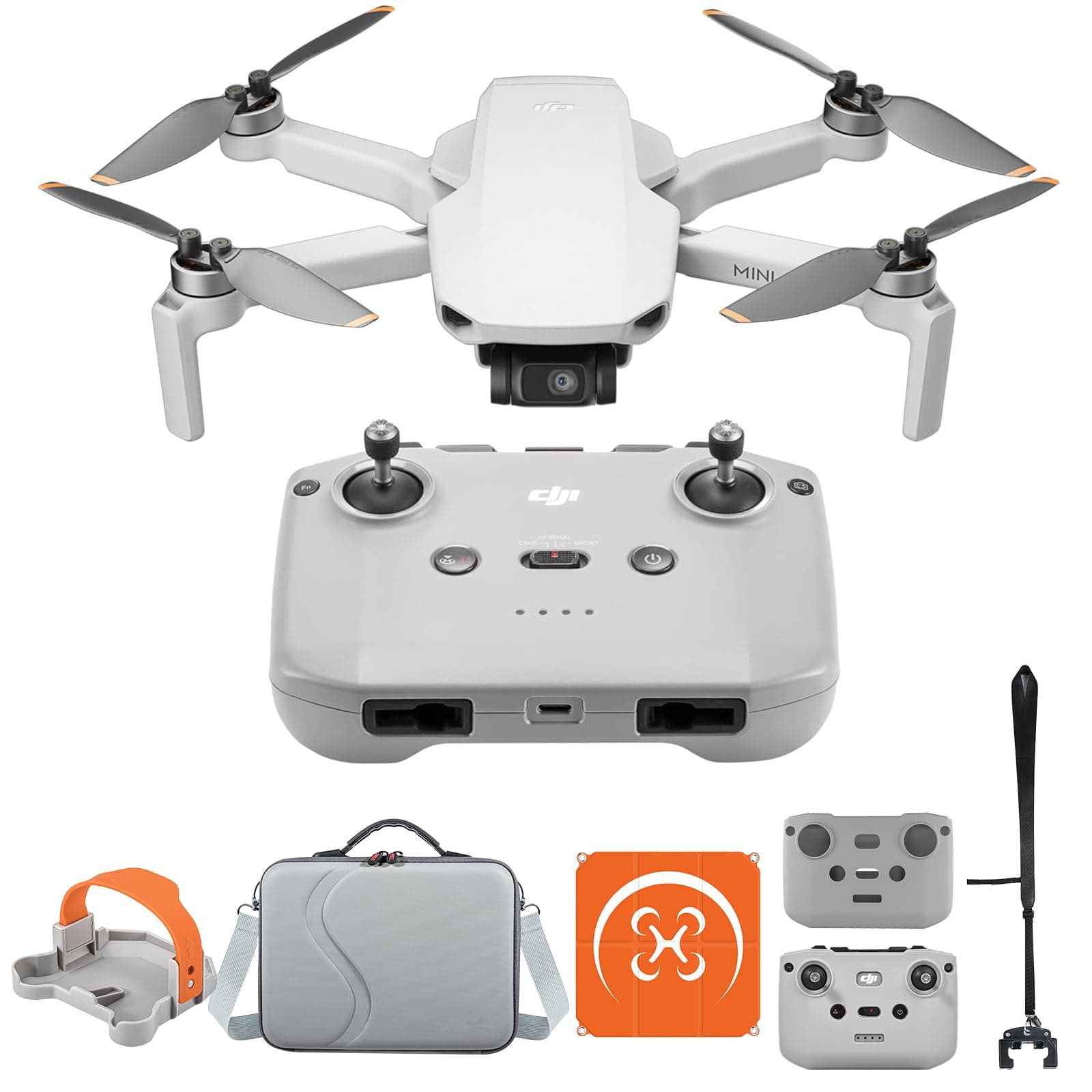 DJI Mini 4K with Accessories, Drone with Camera 4K Professional, Under 249 g, 3-Axis Gimbal Stabilization, 10km Video Transmission, Auto Return, Wind Resistance, 31-Min Max Flight Time