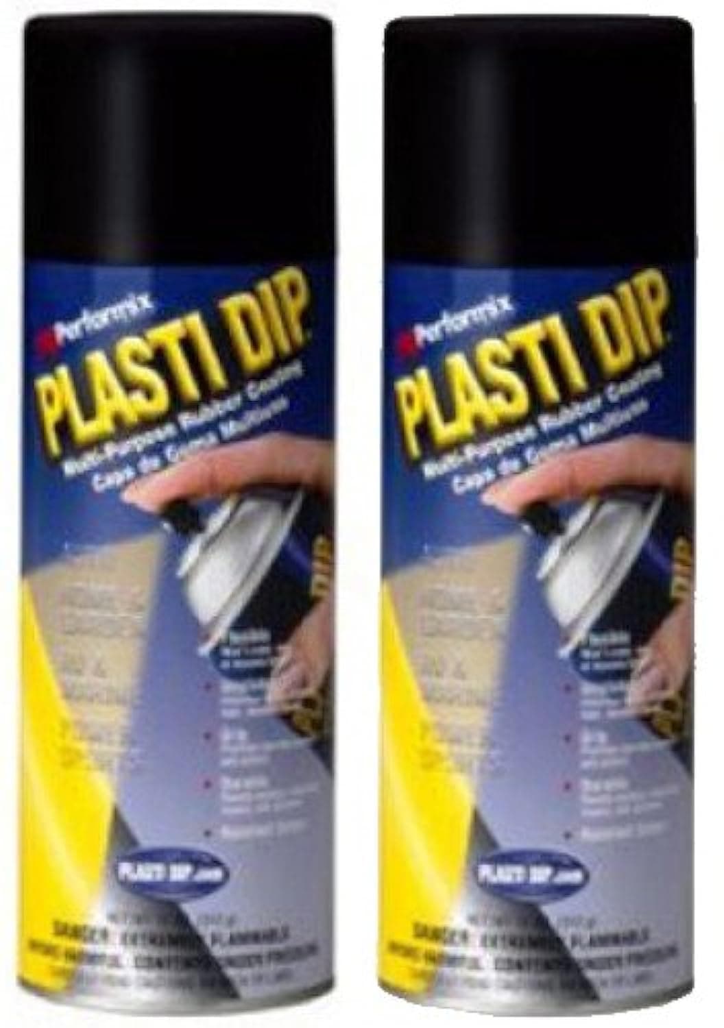 2 Pack Mulit-Purpose Rubber Coating Spray Black 11oz