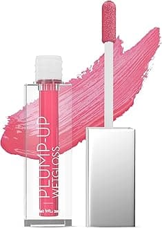 Swiss Beauty Plump-Up Wet Lightweight Lip Gloss With High Shine Glossy Finish For Fuller And Plump Lips | Shade- Spunky Pink, 2Ml|