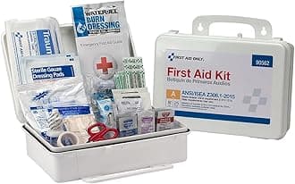 (25 Count, Plastic, Weatherproof, Type III, Class A) - Pac-Kit by First Aid Only 90562 25 Person Bulk ANSI A, First Aid Kit, Plastic, Weatherproof