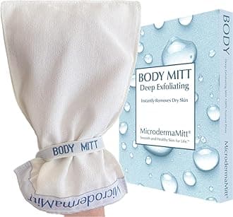 MicrodermaMitt Exfoliating Body Mitt (100% Natural Floss Silk) -The Original 100% Natural Exfoliating Mitt