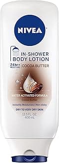Cocoa Butter In-Shower Body Lotion - Non-Sticky For Dry to Very Dry Skin - 13.5 oz. Bottle