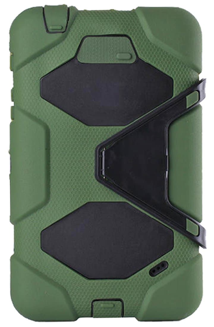 Heavy Duty Rugged Impact Hybrid Defender Case with Kickstand Protective Case For Samsung Galaxy Tab 4 7 inch (7 inch Tab 4, SM-T230 / T231 / T235) - Army Green/Black