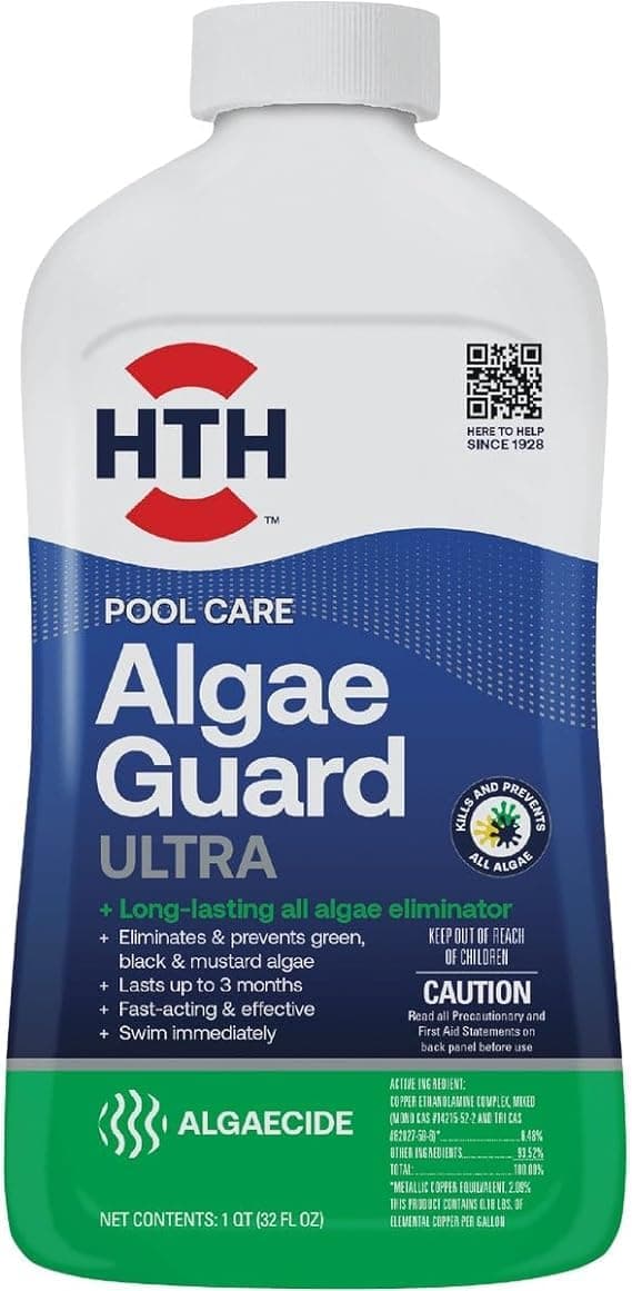 67289 Swimming Pool Care Algae Guard Ultra, Swimming Pool Chemical, Long Lasting Formula, 32 fl oz
