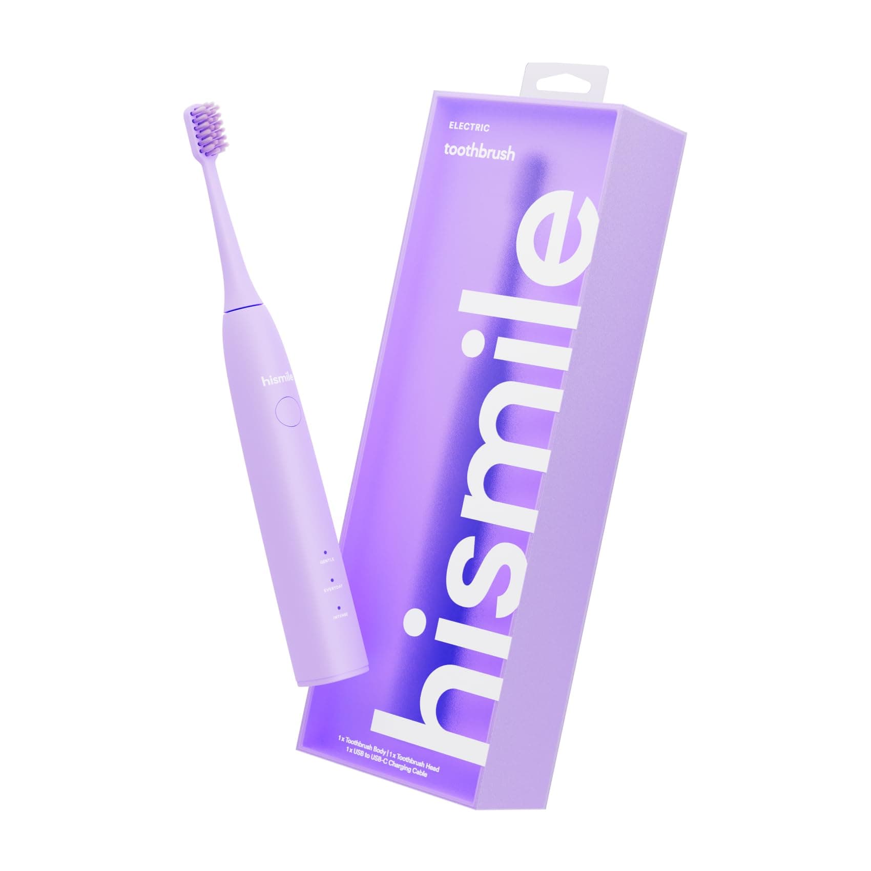 Electric Toothbrush, 3 Brushing Modes, Smart Timer, Rechargeable, Soft-Tapered Bristles, Mode Memory (Purple)