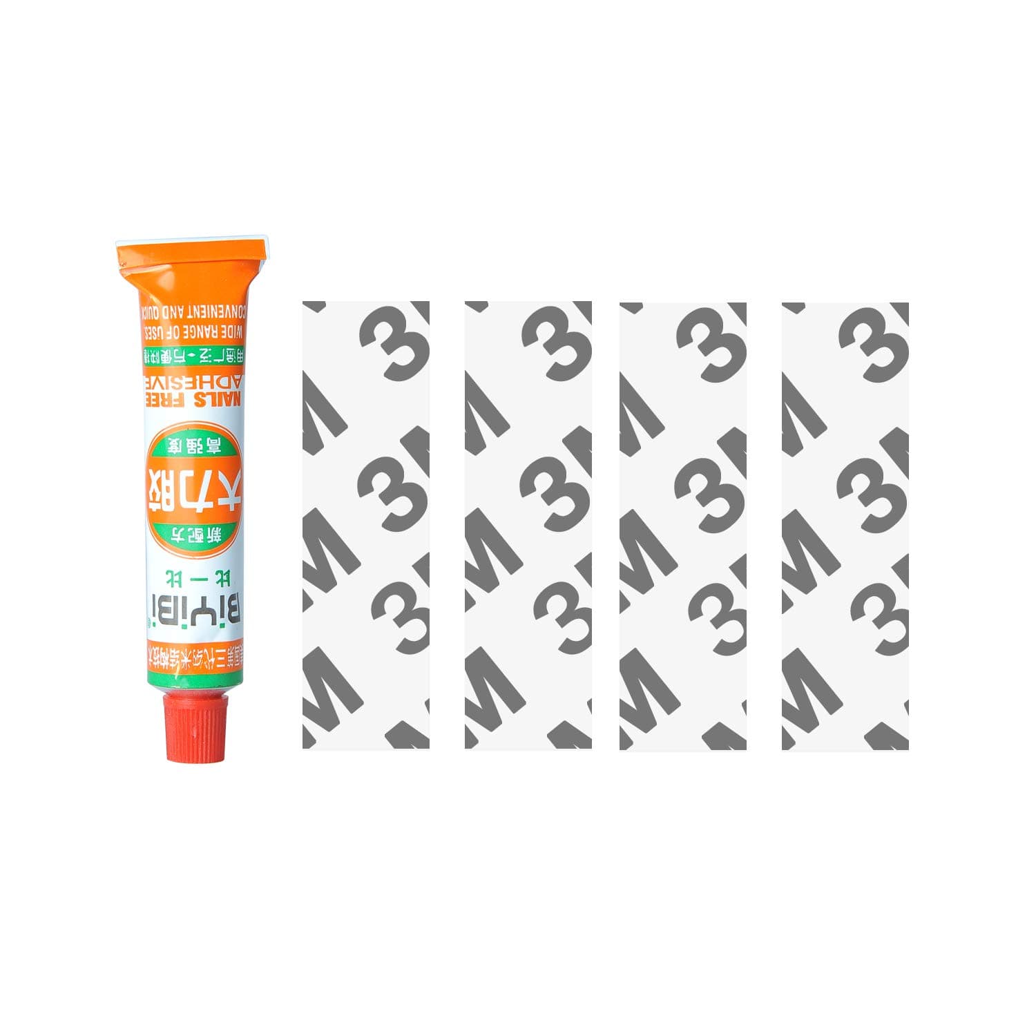 SVAVO 4x3M Adhesive Replacement Kit Double-Sided Foam Tape High Bond Rectangular + 1 Tube of Glue, Conformable Acrylic Glue Strong Pad Mounting Adhesion Wall Mount Soap Dispensers