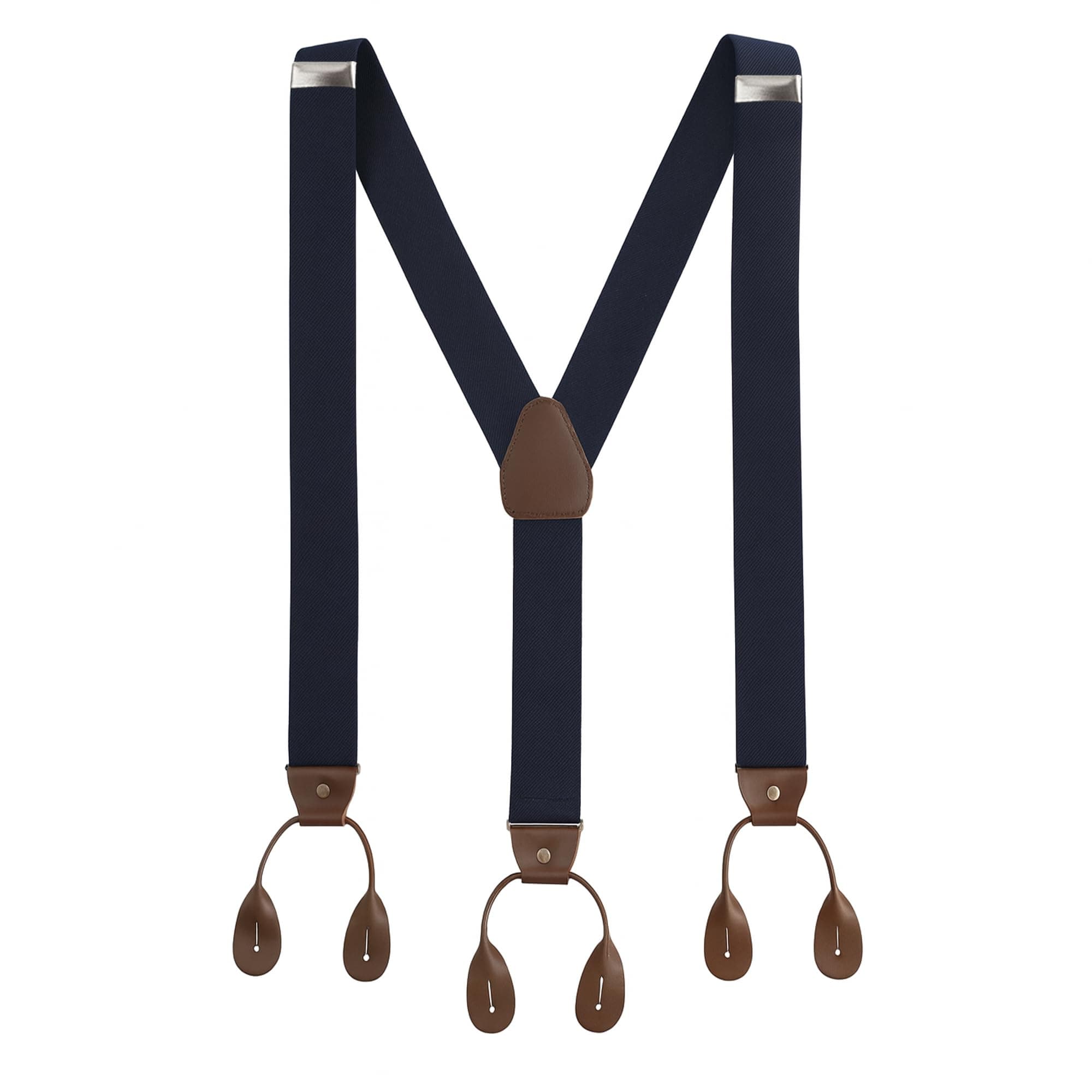 Trimming Shop 25mm Men's Suspender Braces - Y Back Elasticated Adjustable Suspenders Button Hole Braces - Fashion Accessory for Parties, Weddings, Casual, Formal Events