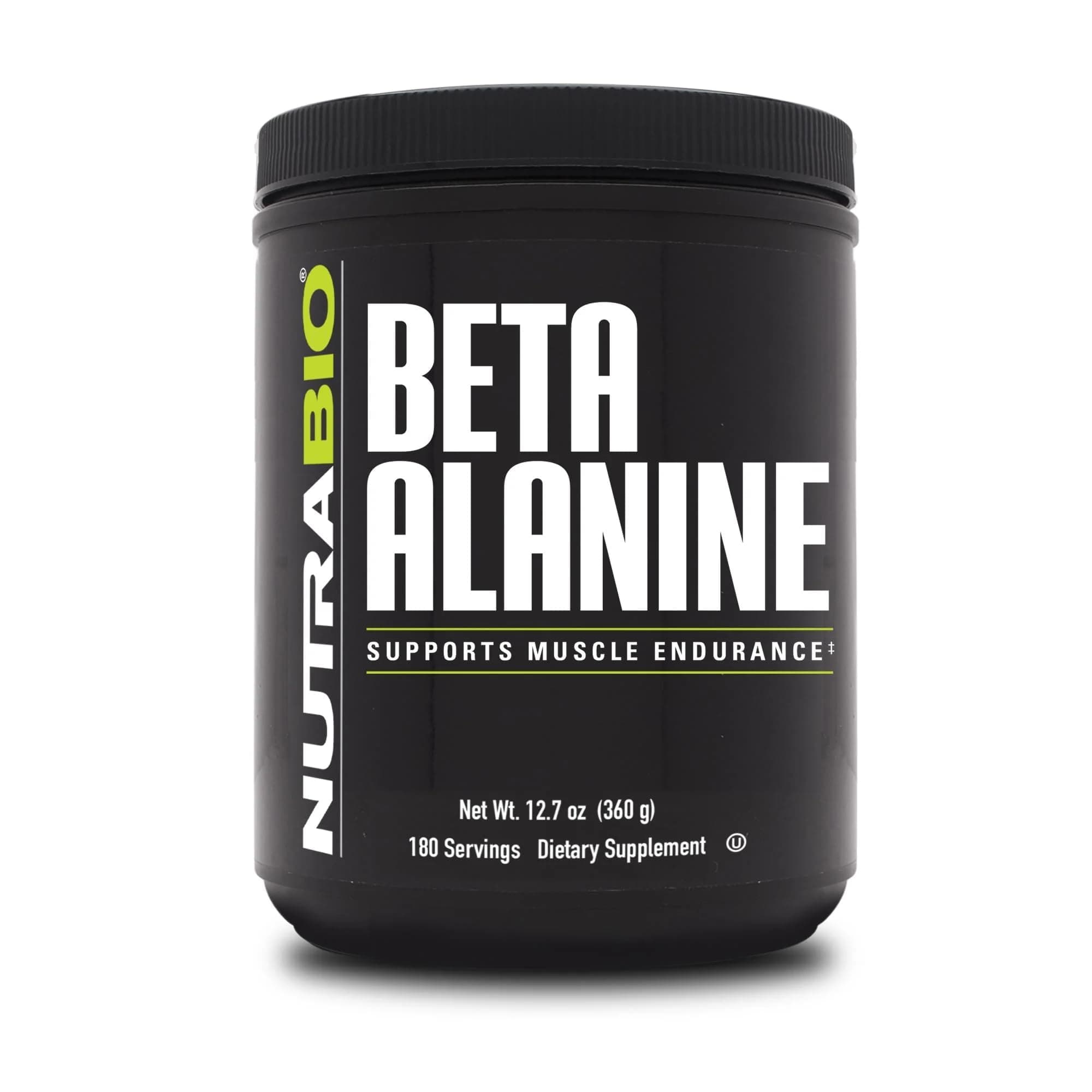 NutraBio Beta Alanine Pre-Workout Supplement - Beta Alanine Powder- 360g Powder