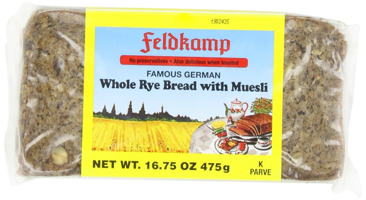Delba Famous German Whole Rye Bread with Muesli, 16.75 Ounce (Pack of 12)