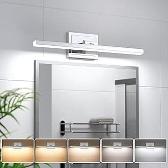 VOLISUN Modern Bathroom Vanity Light 24 inch, Rotatable, 14W Dimmable 5CCT Led Bathroom Light Fixture Over Mirror, Chrome Vanity Light for Bathroom Mirror Cabinets-ETL Certificated