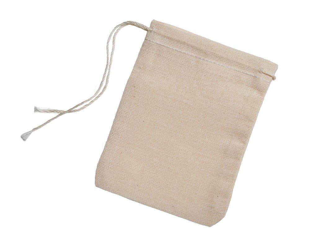 Celestial Gifts Muslin Bags with Drawstring 5000 pcs - 3 x 4 in 100% Cotton - Made in USA - Canvas Bags Bulk, Small Drawstring Bags, Reusable Tea Bags, Jewelry Gift Bags (Natural Hem and Drawstring)