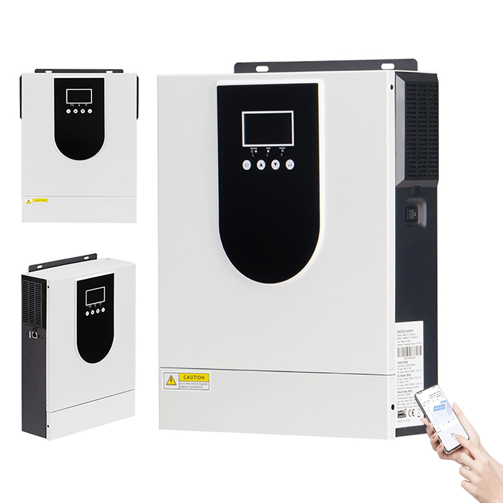 2000W/3200W Hybrid Solar Inverter With 80A MPPT Charge Controller - 12V/24V-220V Pure Sine Wave for Home, Camper - Off Grid System